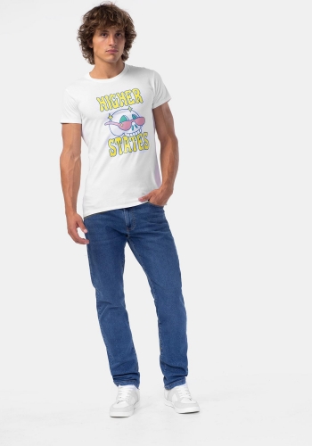 Camiseta manga corta con print de Hombre MISSBORDERLIKE