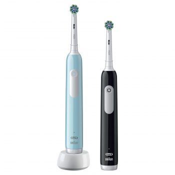 Cepillo Dental Eléctrico Oral B Duo Pro Series 1 - Azul / Negro