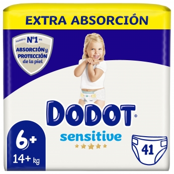 Pañales Dodot sensitive T6 (14+ kg) 44 ud.
