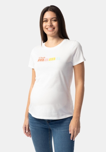 Camiseta de manga corta con estampado de Premamá TEX
