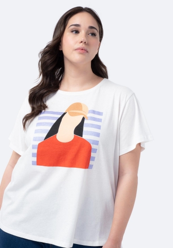 Camiseta algodón Tallas Grandes de Mujer TEX