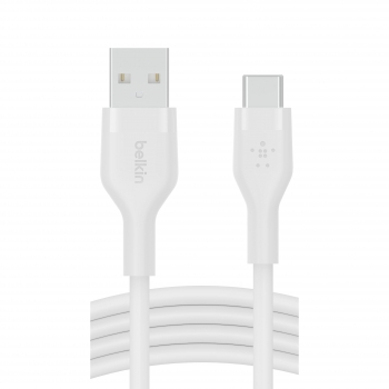 Cable Silicona USB-A a USB-C 1m Belkin Boost Charge - Blanco