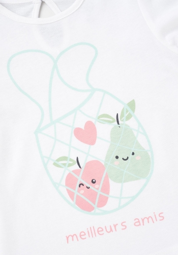 Pack dos camisetas manga larga estampada sostenible de Bebé TEX