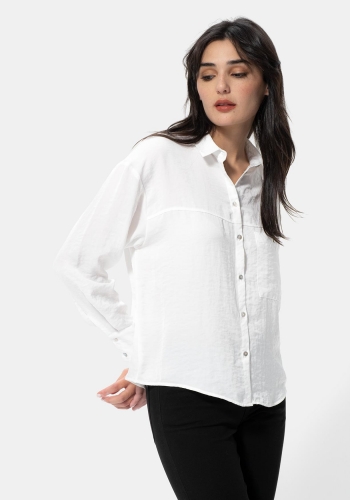 Camisa manga larga con botones para Mujer TEX