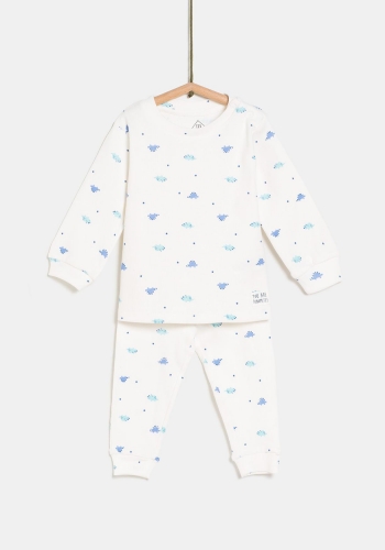 Pijama dos piezas rib sostenible para Bebé TEX