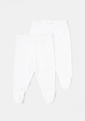 Pack 2 leggings largos sostenibles de recién nacido Unisex TEX