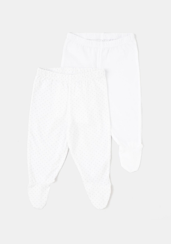 Pack 2 leggings largos sostenibles de recién nacido Unisex TEX