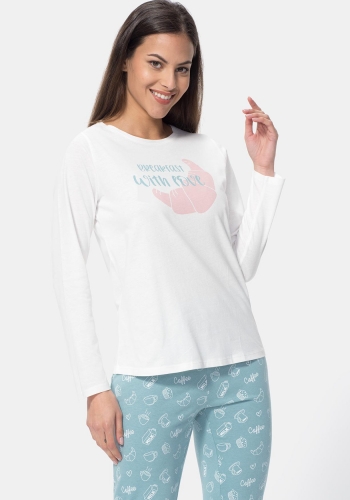 Pijama dos piezas de algodón sostenible de Mujer TEX