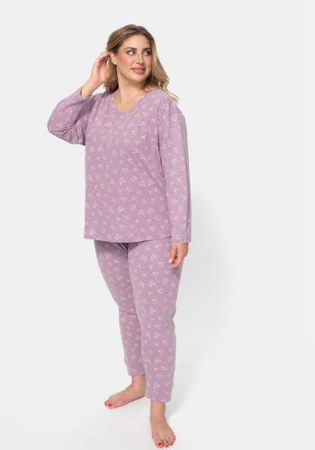 Pijama dos piezas de punto para tallas grandes de Mujer TEX