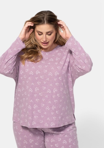 Pijama dos piezas de punto para tallas grandes de Mujer TEX