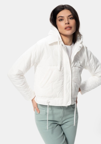 Abrigo corto con capucha sostenible para Mujer TEX