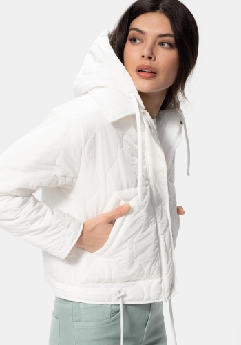 Abrigo corto con capucha sostenible para Mujer TEX