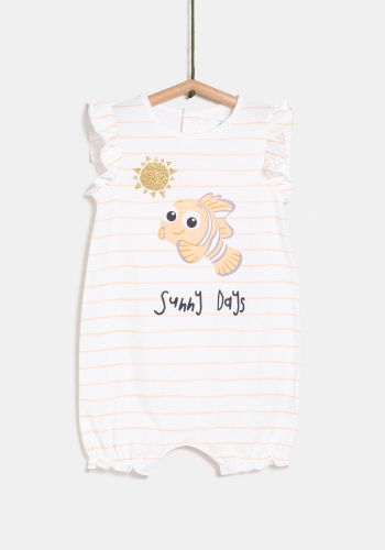Pijama pelele corto estampado de Bebé DISNEY
