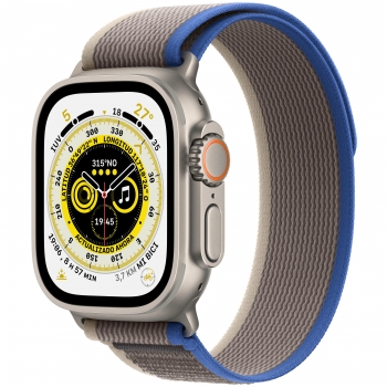 Apple Watch Ultra GPS + Cellular 49mm Caja de titanio con Correa loop trail Azul Gris