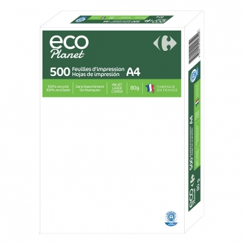 Paquete 500 Hojas A4 Ecológico 100% Reciclaje 80gr