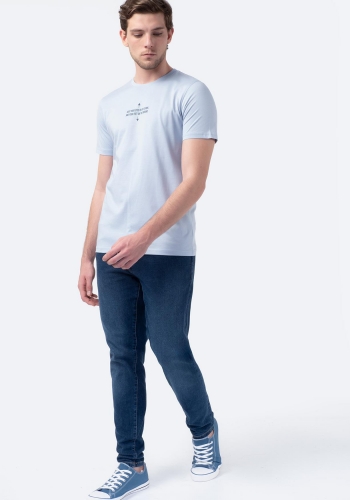 Camiseta de manga corta estampada sostenible de Hombre TEX