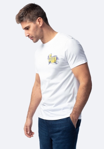 Camiseta manga corta con print delantero y trasero de Hombre TEX