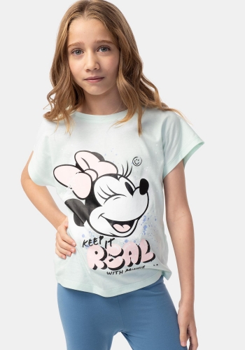 Camiseta manga corta estampada de Niña Minnie Mouse de DISNEY
