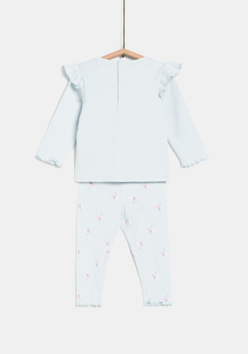 Pijama dos piezas manga larga sostenible de Bebé TEX 