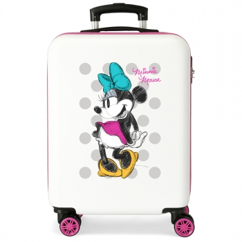 Maleta Trolley ABS  Disney Mickey & Minnie 4 ruedas 55 cm