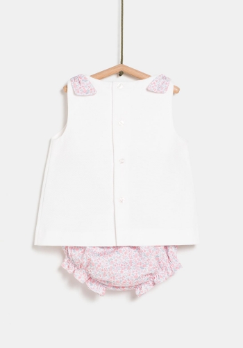 Conjunto vestido y cubrepañal de recién nacida Bebé BB CLASS