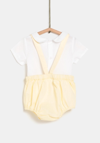 Conjunto camisa y pantalón corto de recién nacido Bebé TEX