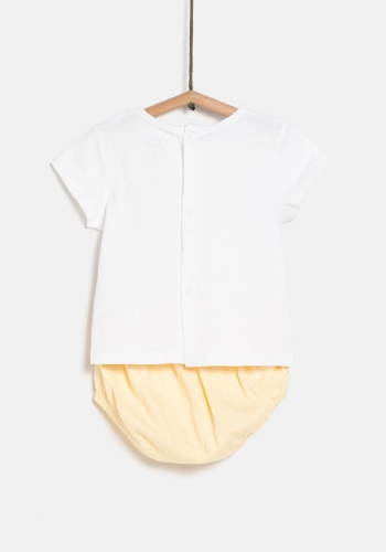Conjunto camiseta y cubrepañal de recién nacido Unisex TEX