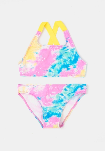 Bikini deportivo dos piezas estampado de Niña TEX