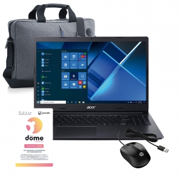 Portátil Acer  EX215-22, Ryzen 5 3500U, 8GB, 256GB SSD, FHD, 15,6" - 39,62 cm, W11 - Negro con Maletín, Ratón y Antivirus Panda