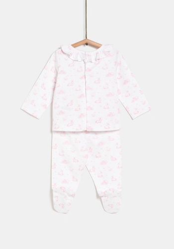 Pijama dos piezas manga larga sostenible de Bebé Recién Nacido Unisex TEX