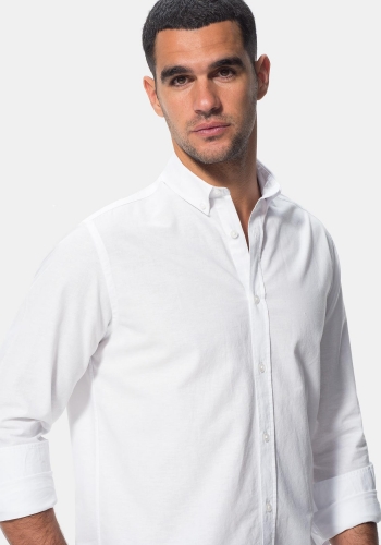 Camisa con lino de vestir manga larga de Hombre TEX