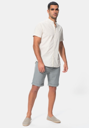 Camisa manga corta con lino de Hombre TEX