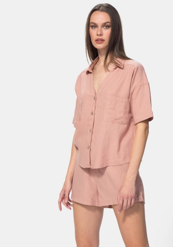 Camisa de lino y viscosa de Mujer TEX