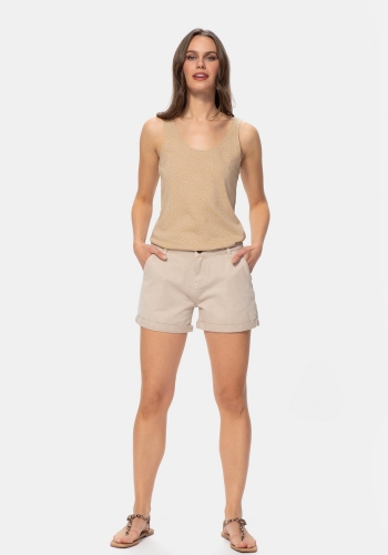 Pantalón corto con dobladillo de Mujer TEX