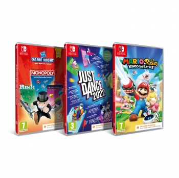 Pack Mario Rabbids Kingdom Battle + Just Dance 2022 + Hasbro Game Night para Nintendo Switch
