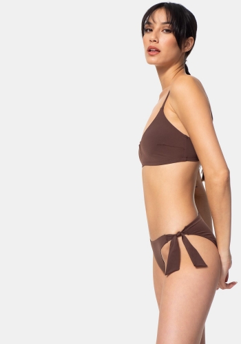 Braguita de bikini lisa con lazos de Mujer TEX