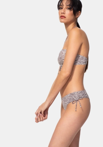 Braguita de bikini en forma de v estampada de Mujer TEX