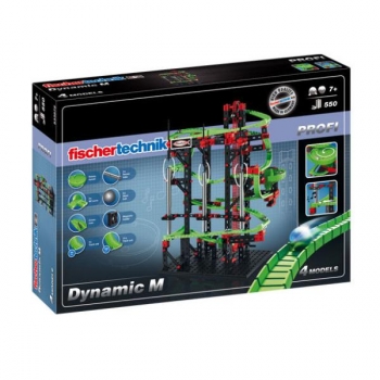 Fischer Technik - Dynamic M Juego Construcción Circuitos Canicas 550 Piezas