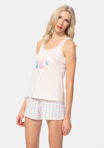 Pijama dos piezas de algodón sostenible de Mujer TEX