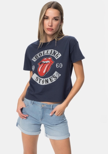 Camiseta de algodón con print de Mujer ROLLING STONES