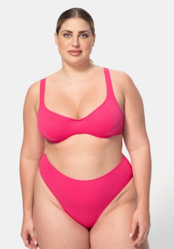 Braguita de bikini lisa sostenible de tallas grandes de Mujer TEX