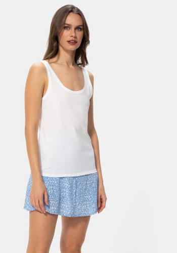 Camiseta de algodón lisa de Mujer TEX