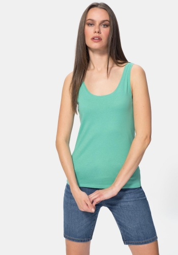 Camiseta de algodón lisa de Mujer TEX