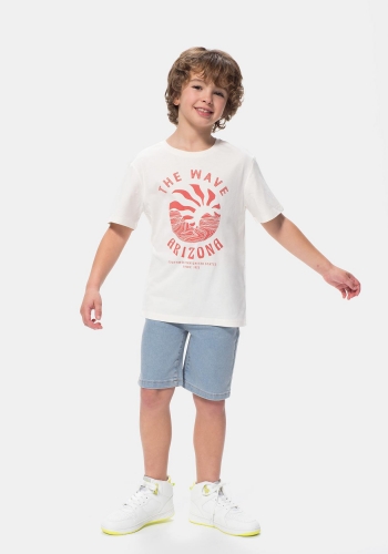 Camiseta manga corta estampada de Niño TEX