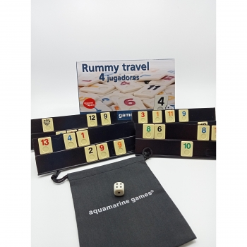 Aquamarine Game - Travel Rummy 4 Jugadores +7 Años
