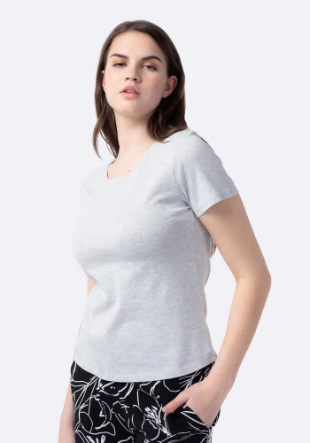 Camiseta básica con cuello redondo de Mujer TEX