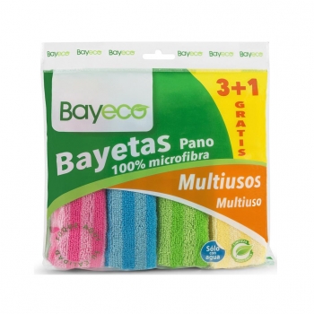 Pack Bayetas Mutiusos Microfibra BAYECO 3 ud - Multicolor