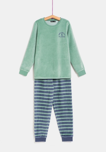 Pijama manga larga terciopelo de Niño TEX