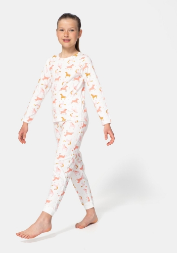 Pijama dos piezas manga larga sostenible de Niña TEX