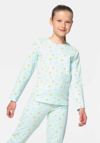 Pijama dos piezas manga larga sostenible de Niña TEX